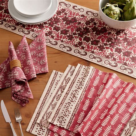 Add Texture and Style to Your Table with Handcrafted Block Print Table Linens