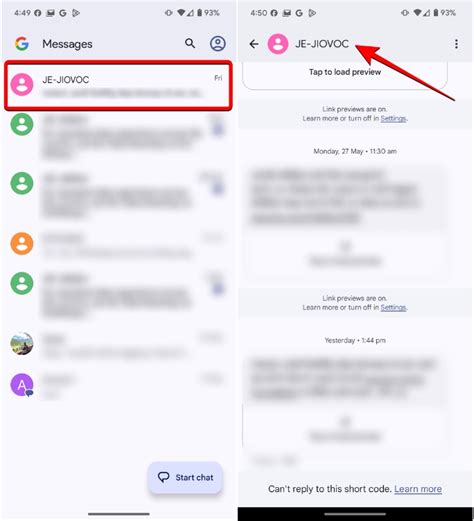 Block Text Messages Using Google Messages