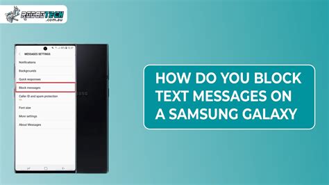 Block Text Messages Using Samsung Messages