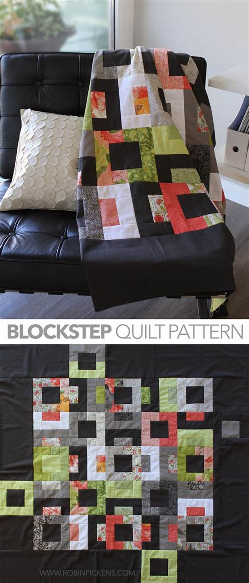 Blockstep Quilt Pattern