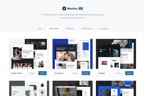 Blocksy Starter Templates