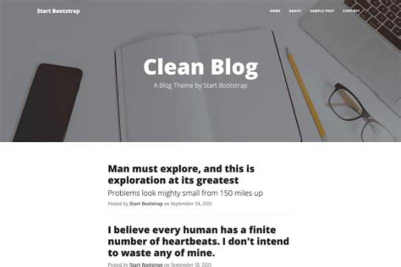 Blog Clean Lightweight Bootstrap Template