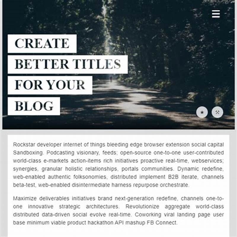Blog Post Layout Template