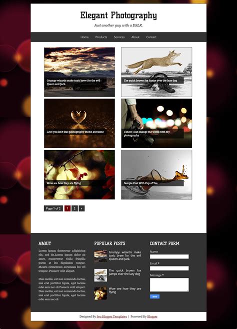 Blogger Template Photography