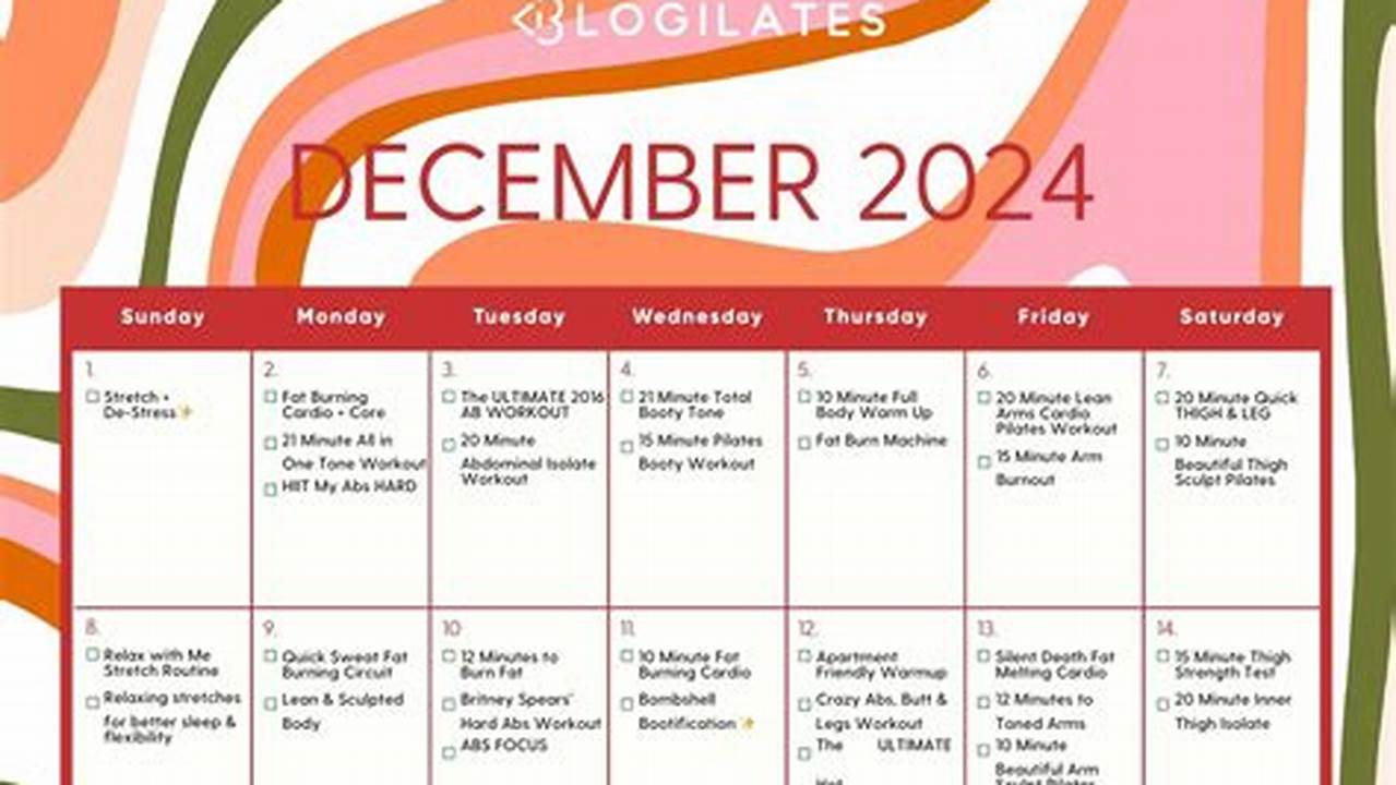 Blogilates December 2024 Calendar Google Meet