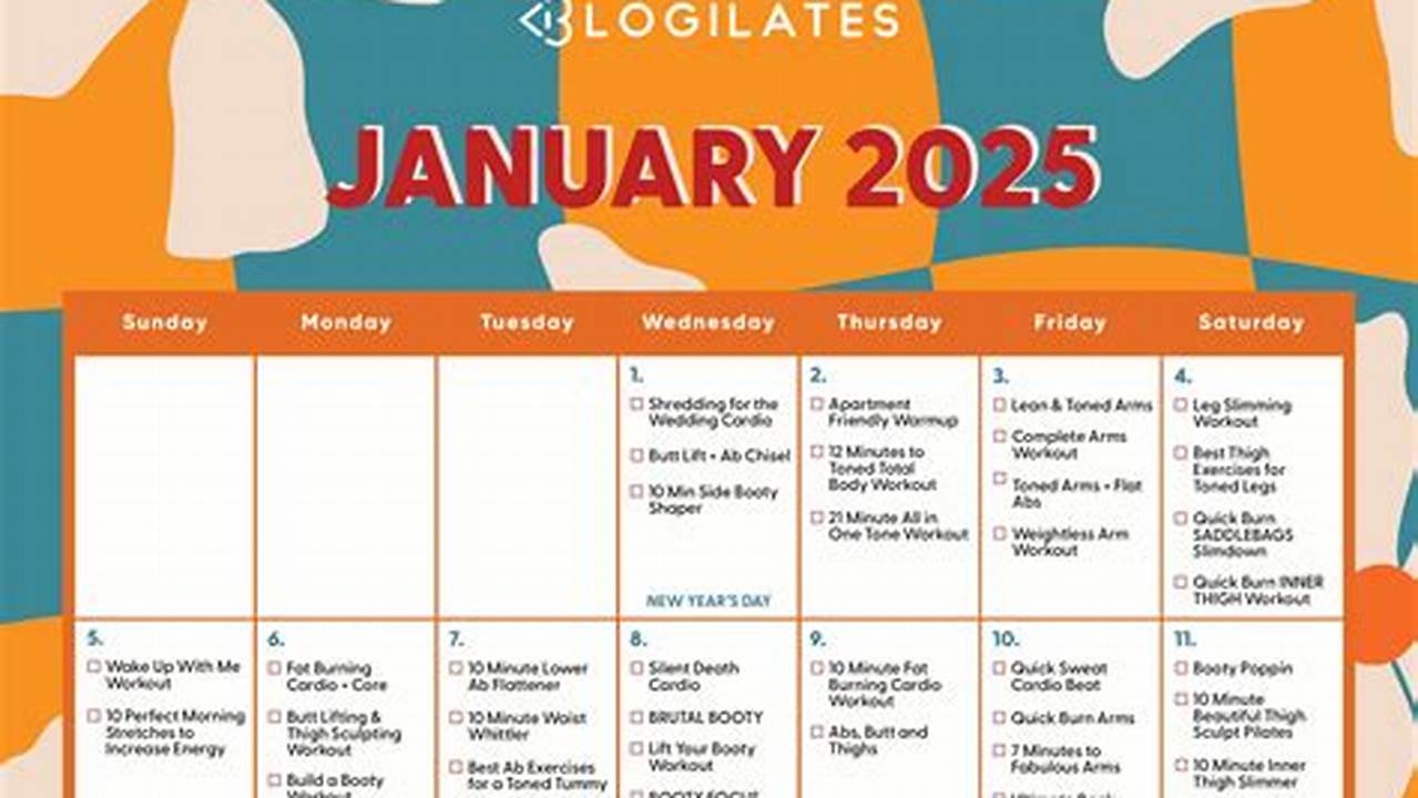 Blogilates January 2025 Calendar Google Meet