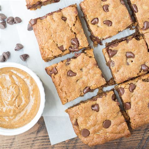 Blondie Bars with Oats and Almond Butter