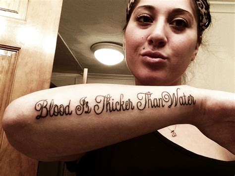 Blood is thicker than water tattoo. tattoos quotetattoos