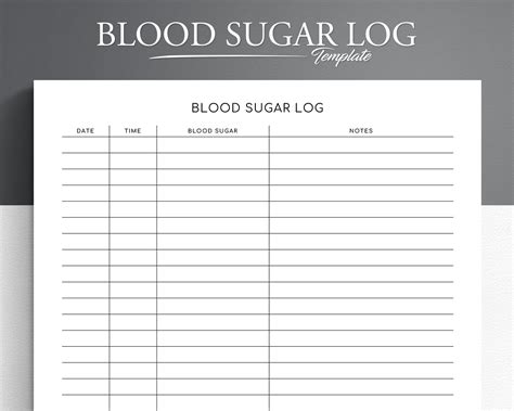 Blood Sugar Monitoring Chart