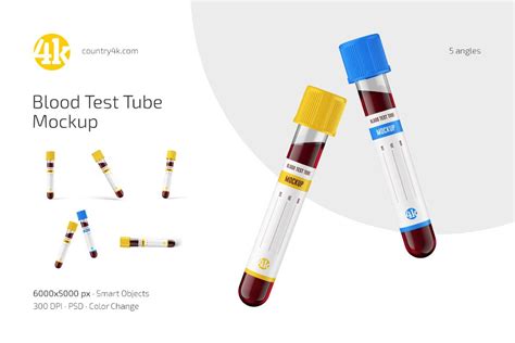 Blood Test Tube Mockup