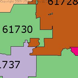 Bloomington IL Zip Code Map