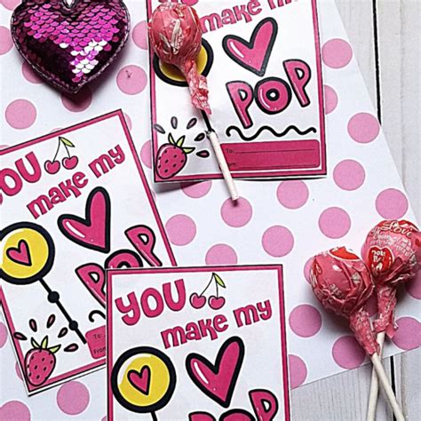 Blow Pop Valentine Free Printable