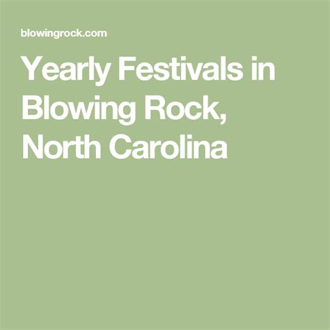 Blowing Rock Nc Calendar Of Events