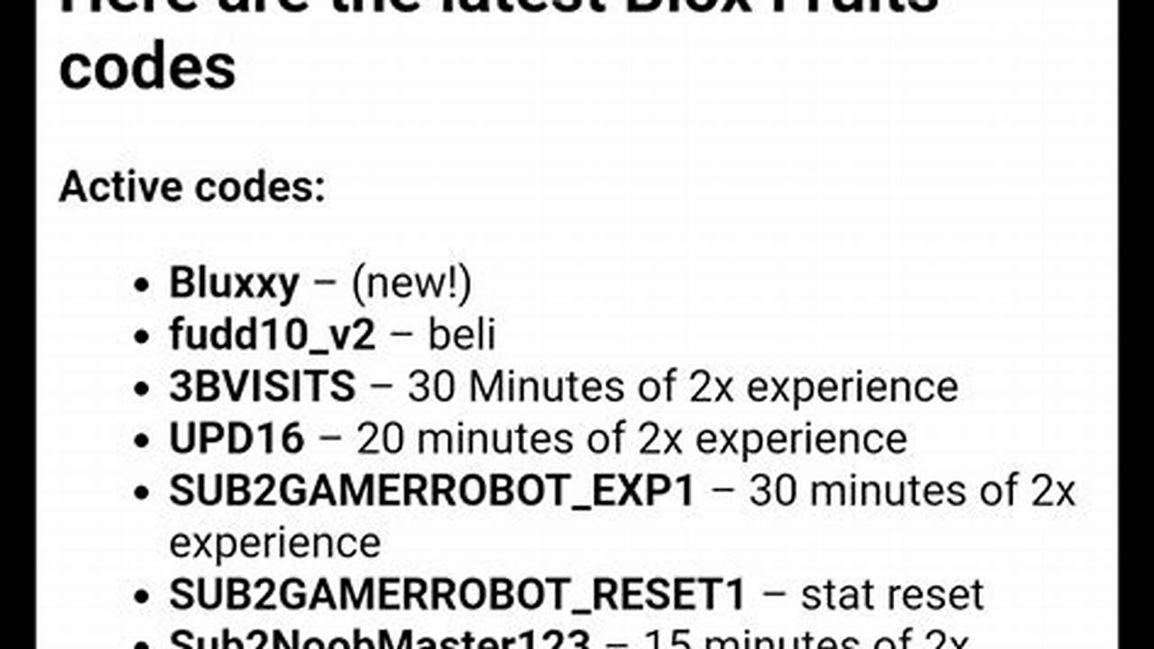 Blox Fruit Exp Codes 2025 Roblox