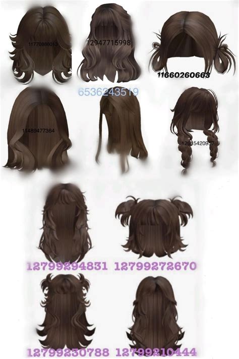 Bloxburg Brunette Hair | Roblox roblox, Roblox codes, Roblox
