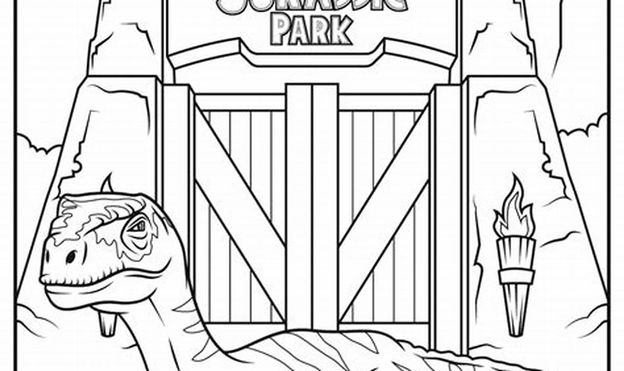 Blue Jurassic Park Coloring Pages