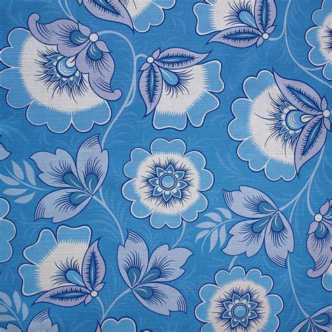 Blue Print Fabric
