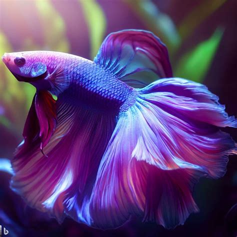 Blue And Purple Betta Fish