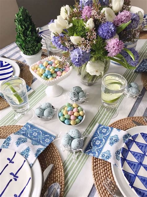 Blue And White Easter Decor