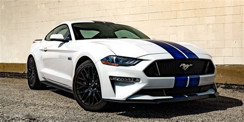 Blue And White Mustang