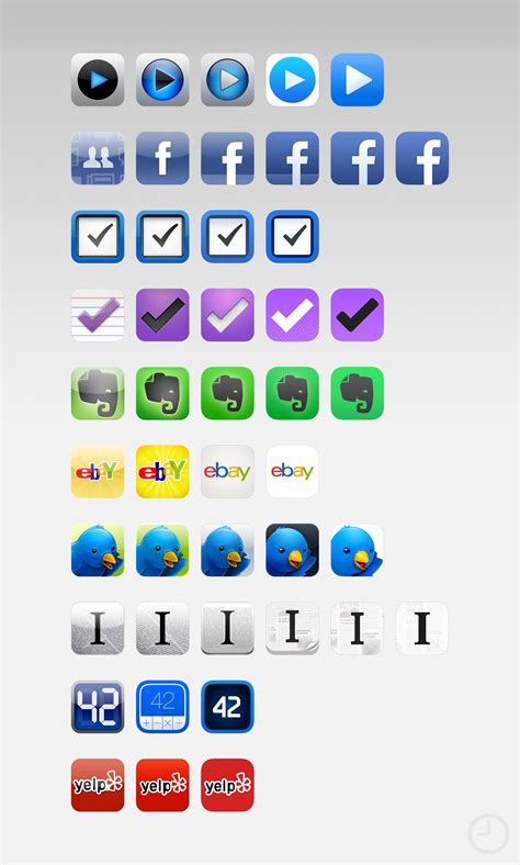 Blue App Icons Evolution