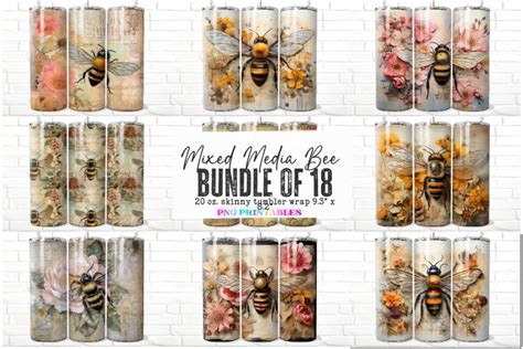 Download Blue Bee Skinny Tumbler Design Bundle Files