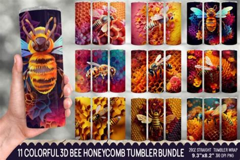 Download Blue Bee Skinny Tumbler Design Bundle Files DXF Files