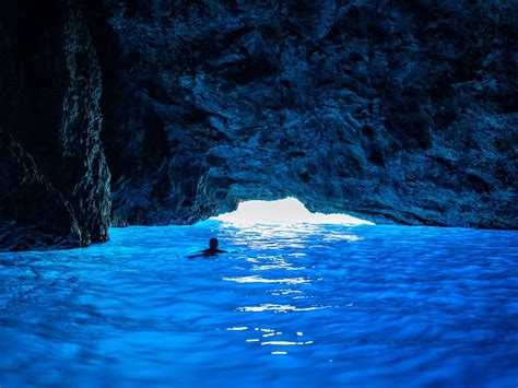 Blue Cave swimming