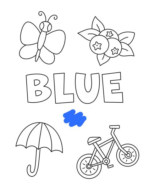 Blue Coloring Pages