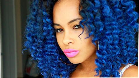 Blue Crochet Braids