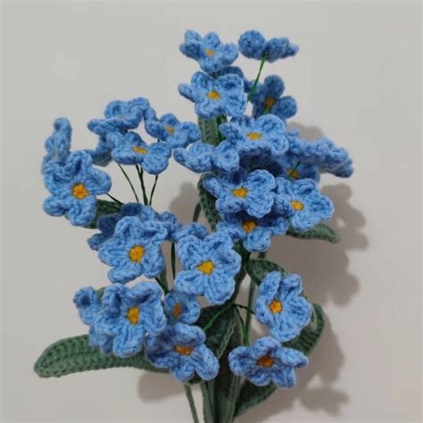 Blue Crochet Flowers