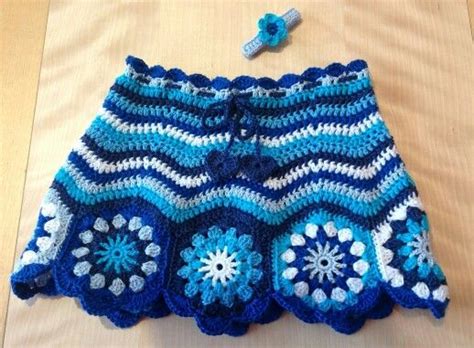 Blue Crochet Skirt