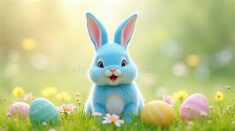 Blue Easter Bunny