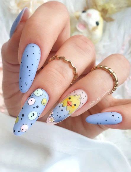 Blue Easter Nails