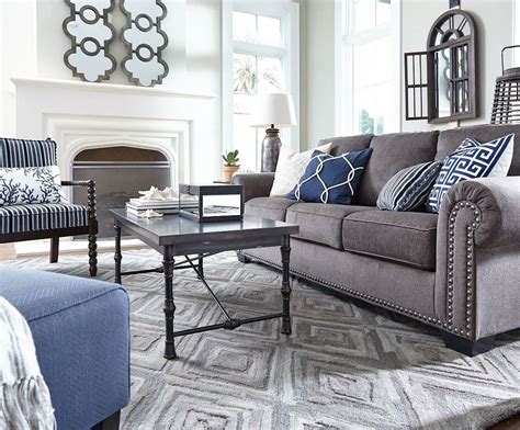 Blue Grey Sofa