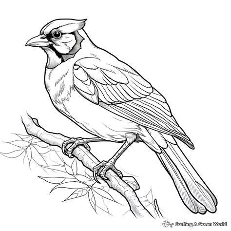 Blue Jay Bird Coloring Pages