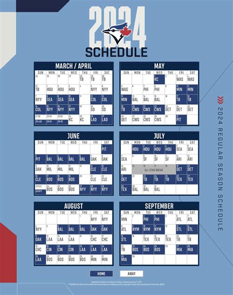 Blue Jays Schedule 2024 Printable