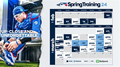 Blue Jays Spring Training Schedule 2019 Printable