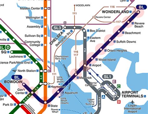 Blue Line Boston Map Campus Map