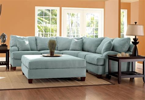 Blue Microfiber Sofa