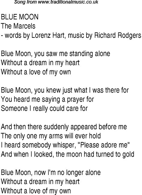 Blue Moon lyrics