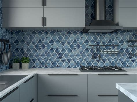 Blue Mosaic Backsplash Tile