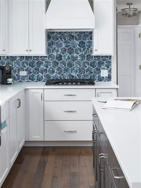 Blue Mosaic Tile Backsplash