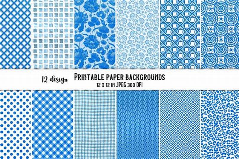 Blue Pattern Paper
