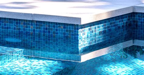 Blue Pool Waterline Tile Ideas