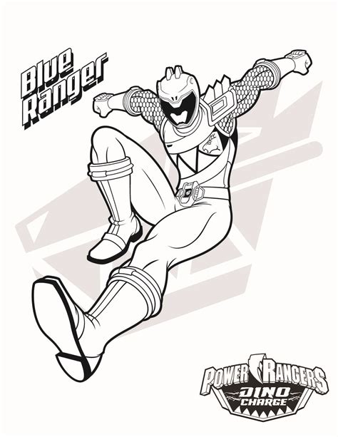 Blue Power Ranger Coloring Page