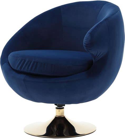 Blue Round Swivel Chair