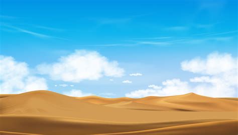 Blue Skies Over Desert
