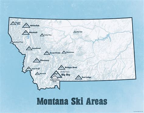 Big Sky Ski Map by James Niehues