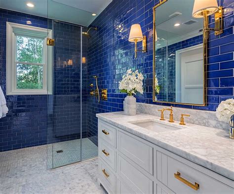 Blue Tiles For Bathroom